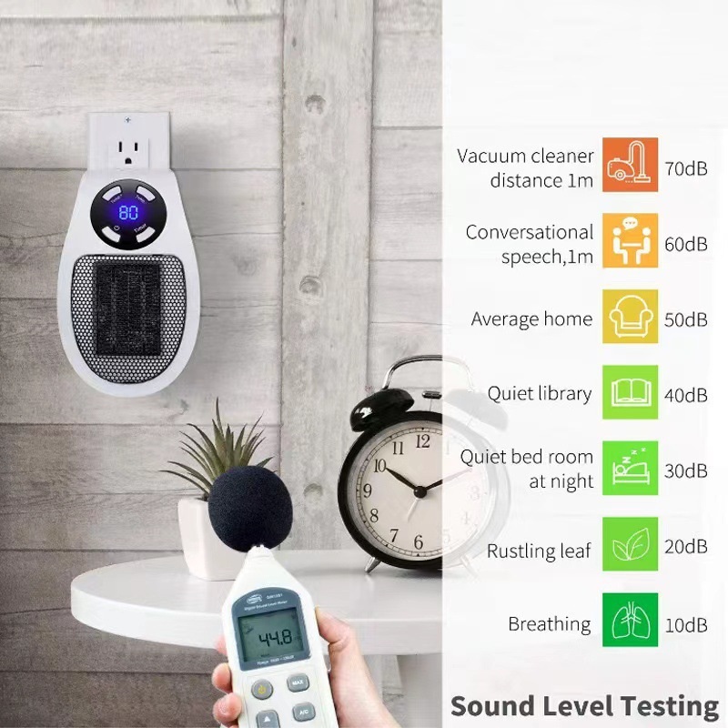 Home Bathroom Fan - エコプラグイン電気壁コンセント、エネルギー効率の高いスペースヒーター、低ノイズ、ルームヒーター、屋内用ポータブルヒーター