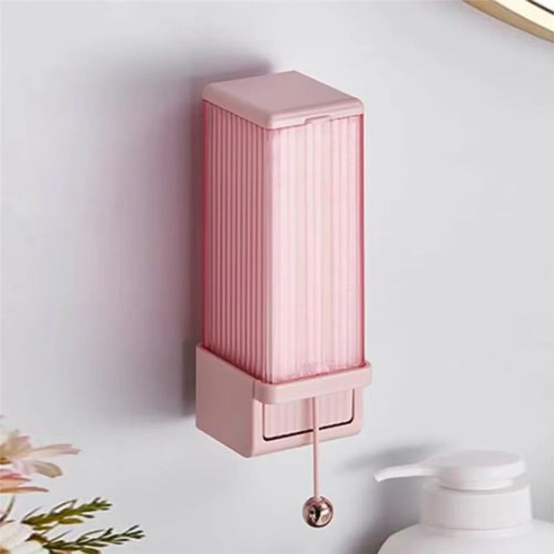 Home Bathroom Trends - ホットトレンド壁掛け式メイクアップコットン収納ボックスセット簡単設置コットンパッドディスペンサー家庭用バスルーム省スペースB