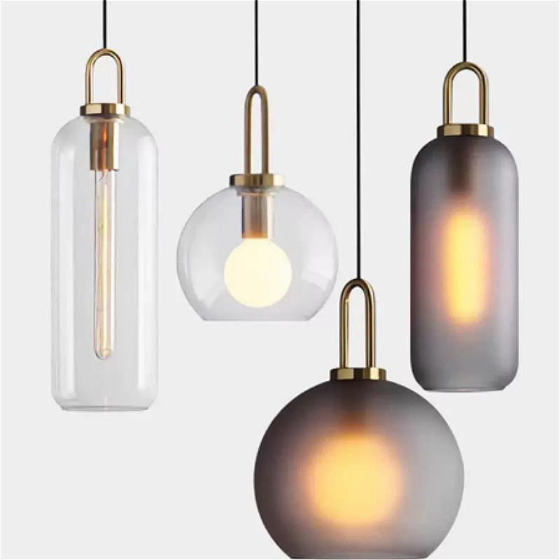 北欧ガラスアートデザインブラック LED ペンダントライトカ - Home Bathroom Lighting Design のレビューと価格