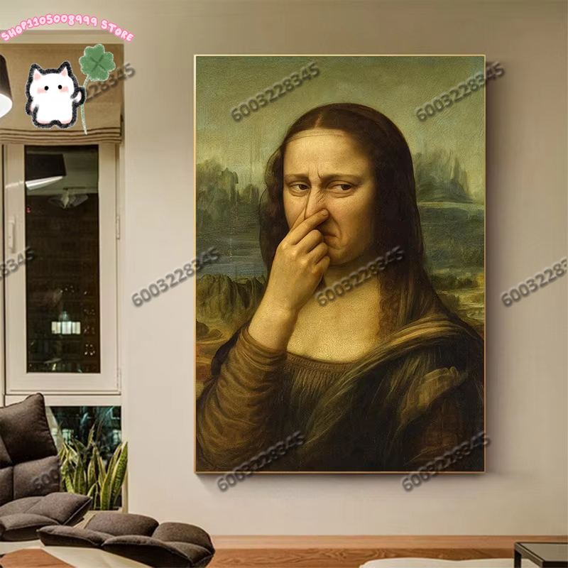 1PC 面白いアートポスター面白い有名人キャンバス絵画壁アー - Home Bathroom Pictures のレビューと価格
