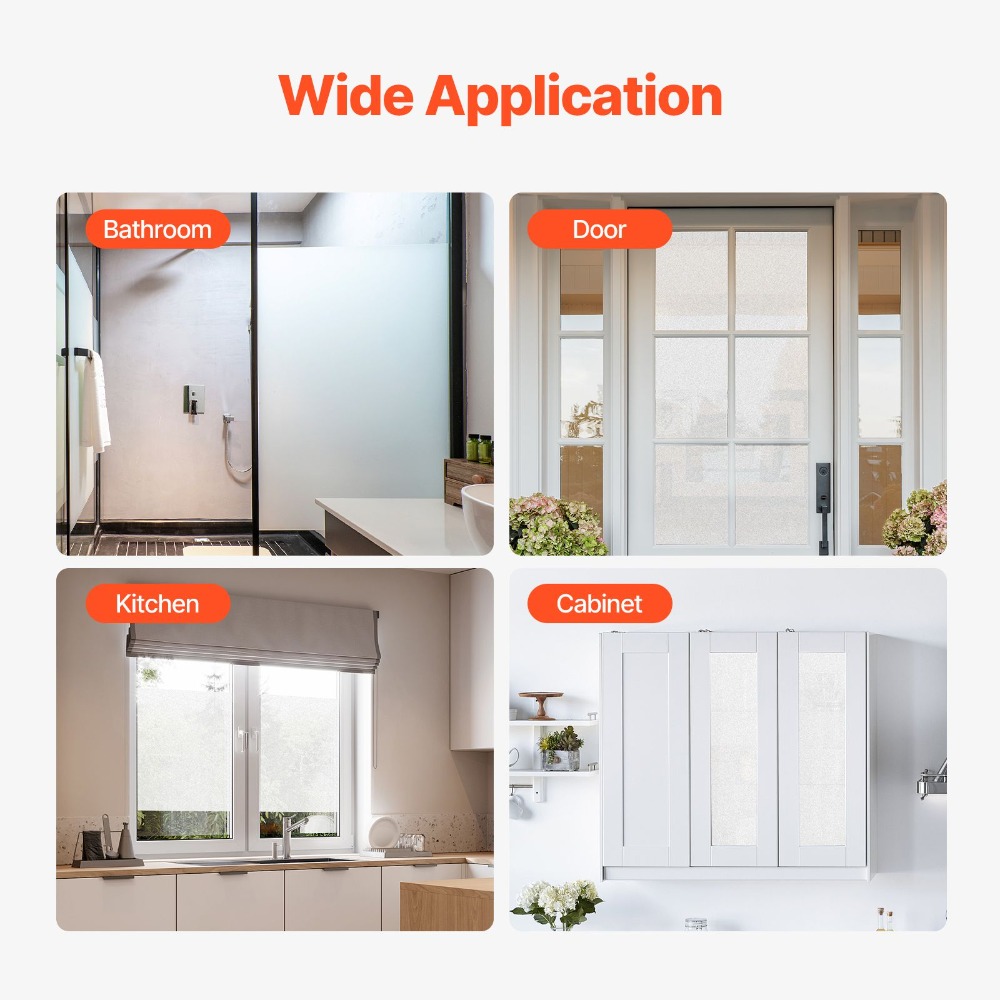 窓用プライバシーフィルム、すりガラス窓用フィルム、遮熱・断熱 - Home Bathroom Window Tint のレビューと価格