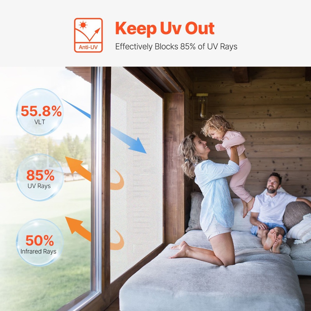 窓用プライバシーフィルム、すりガラス窓用フィルム、遮熱・断熱 - Home Bathroom Window Tint のレビューと価格