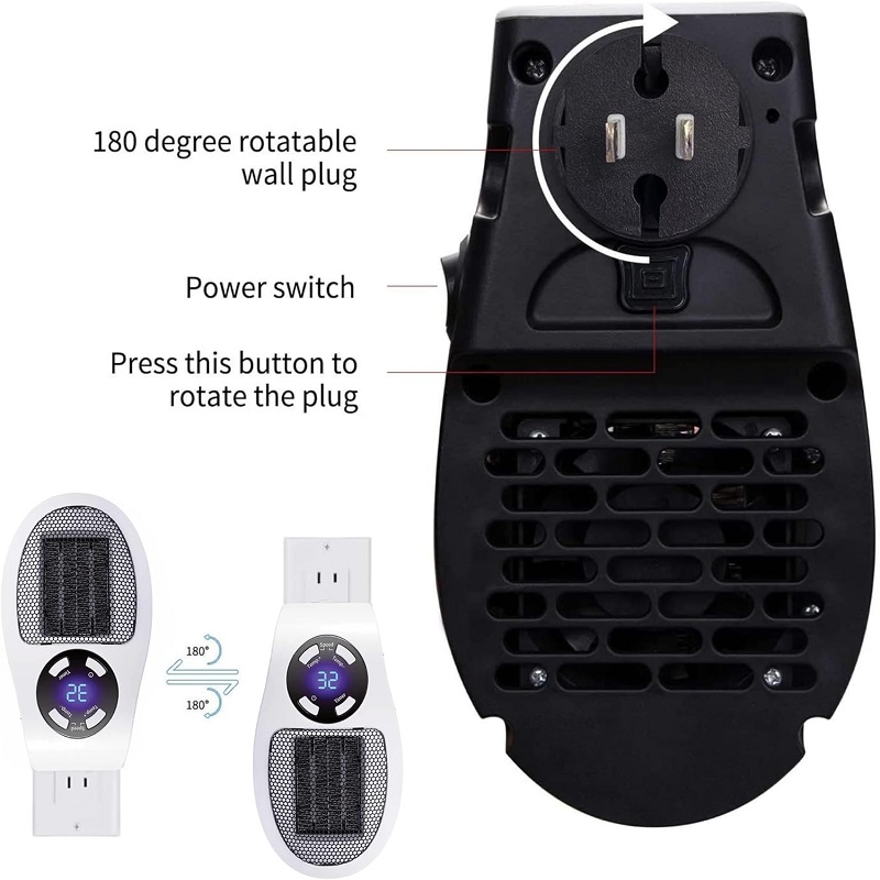 エコプラグイン電気壁コンセント、エネルギー効率の高いスペース - Home Bathroom Fan のレビューと価格