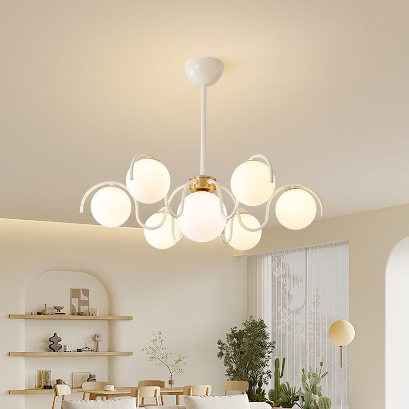 クリームスタイルLEDシーリングシャンデリアランプデザインラ - Home Bathroom Lighting Design のレビューと価格