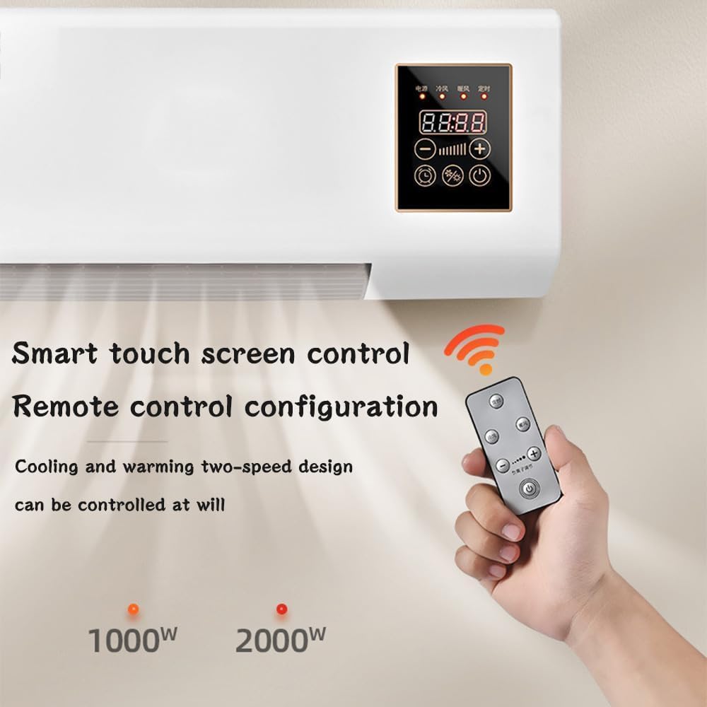 ポータブルエアファン、2000W壁掛けヒーター（リモコン付き - Home Bathroom Fan のレビューと価格