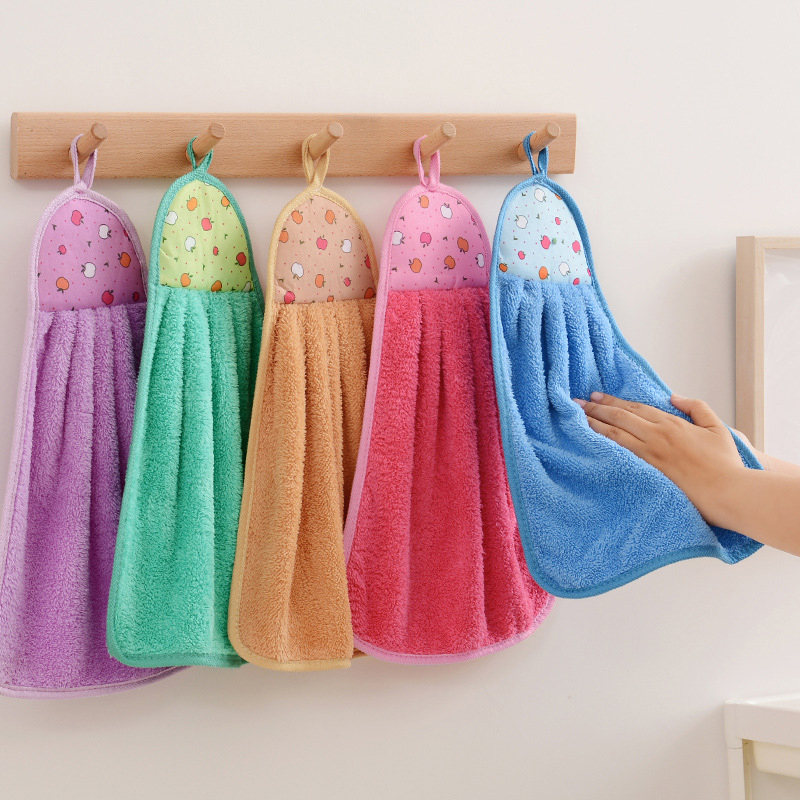 4 個の小さなハンドタオルキッチンバスルーム用コーラルベルベ - Home Kitchen Bathroom Cleaning のレビューと価格