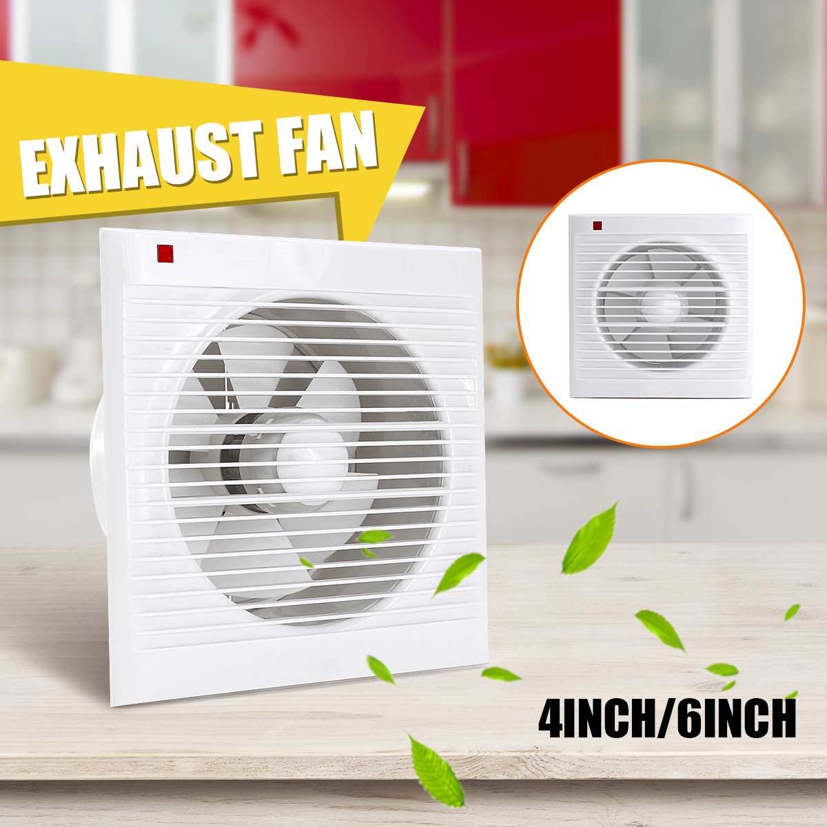 4インチ、6インチ、8インチ、220V、静音、防水、浴室換気 - Home Bathroom Fan のレビューと価格
