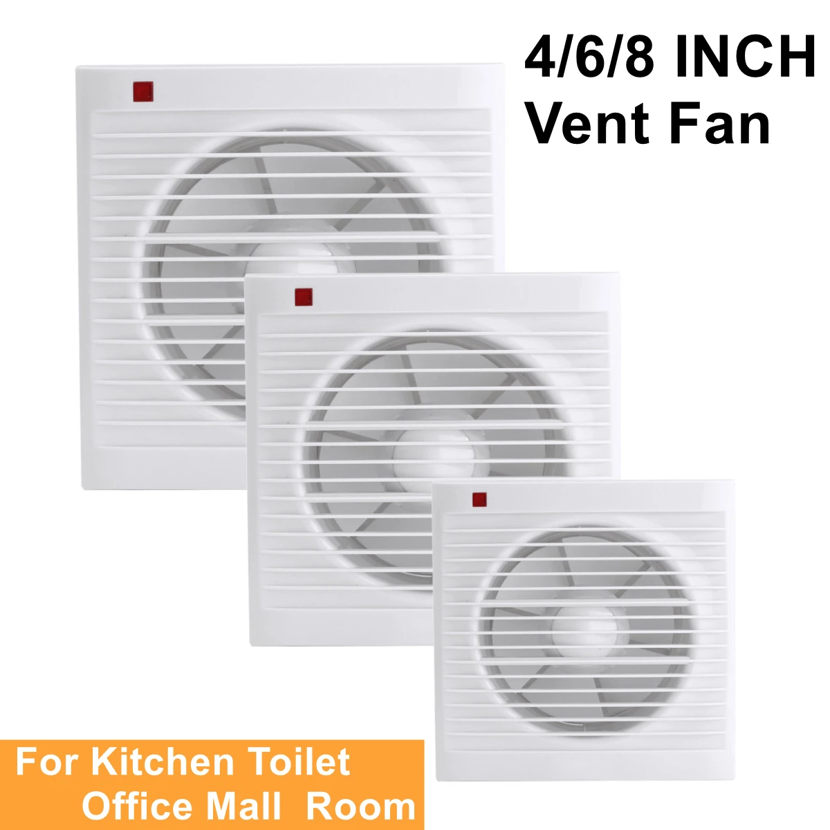 4インチ、6インチ、8インチ、220V、静音、防水、浴室換気 - Home Bathroom Fan のレビューと価格