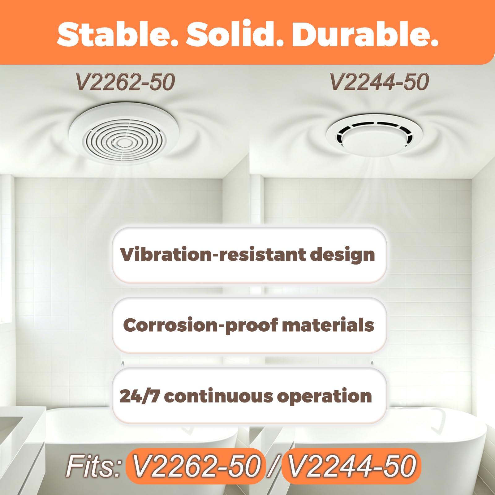BCD-0388 バスルーム排気ファンモーター、60 CFM - Home Bathroom Fan のレビューと価格
